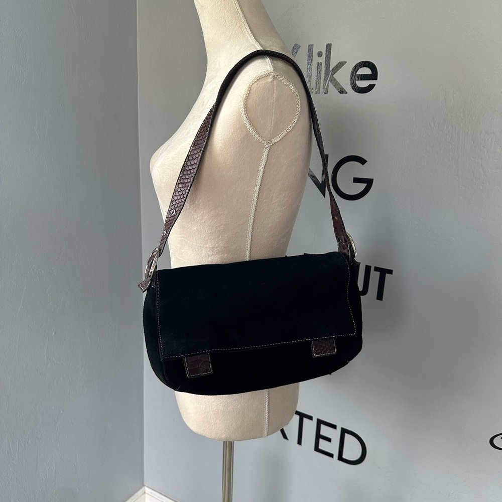 Okpta Black and Brown Women's Shoulder/ Crossbody Bag
